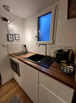 Cuisine ou kitchenette dans l'établissement Studio 2 - Mi-Côte - Duplex à Orvault