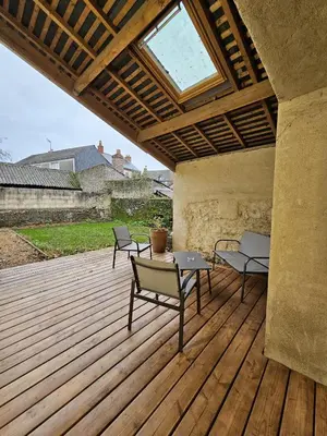 Balcon ou terrasse dans l'établissement Le refuge de Loire