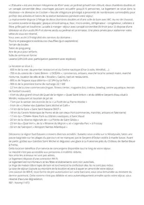 Plan de l'établissement 400m de la plage des Sables d'Or - Maison pour 8