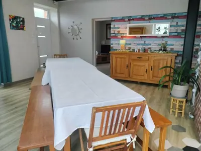 Cuisine ou kitchenette dans l'établissement GITE DE GROUPE - 14 PERSONNES