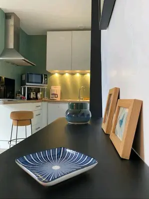 Cuisine ou kitchenette dans l'établissement Le Foch