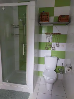 Salle de bains dans l'établissement Charmant studio tout équipé