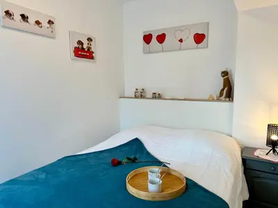 Un ou plusieurs lits dans un hébergement de l'établissement Holiday Home Joannie by Interhome
