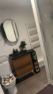 Salle de bains dans l'établissement Loft Rezé
