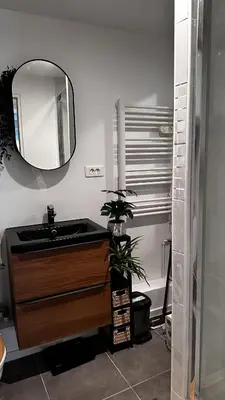 Salle de bains dans l'établissement Loft Rezé