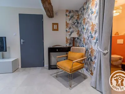 Salle de bains dans l'établissement Gîte charmant entre Loire et Layon, terrasse, jardin, parking, proche d'Angers, idéal pour couples - FR-1-622-71