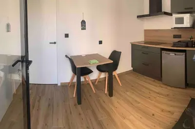 Cuisine ou kitchenette dans l'établissement La Pomme de Pin - T1 Calme et Central - Meublé de Tourisme classé 2 étoiles
