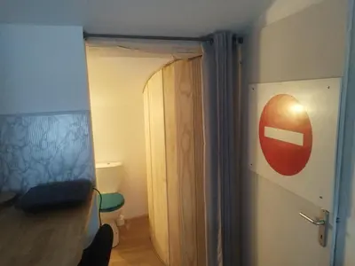 Salle de bains dans l'établissement Studio au coeur de la ferme