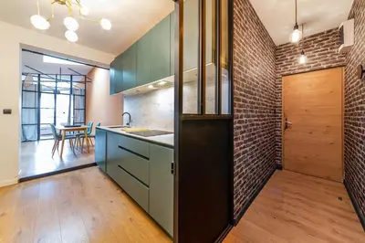 Cuisine ou kitchenette dans l'établissement L'élégance - Wifi - Climatisé - Vintage