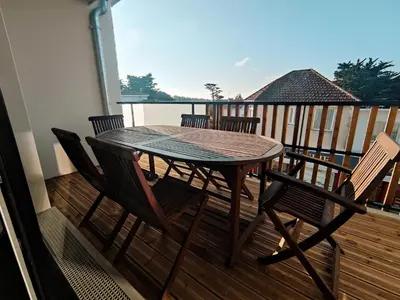 Balcon ou terrasse dans l'établissement L'Avocette plage, au coeur de Saint Brévin l'Océan