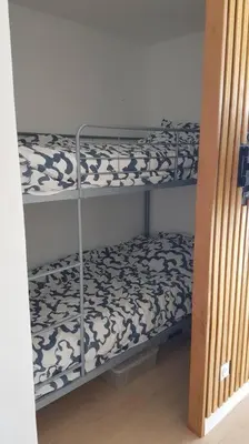 Un ou plusieurs lits dans un hébergement de l'établissement Appartement face mer (vue 180°) avec balcon