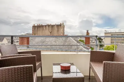 Balcon ou terrasse dans l'établissement Epicea- Spacieux 3 chambres avec parking.