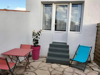 Balcon ou terrasse dans l'établissement Dormez au coeur du village entre plage et polder