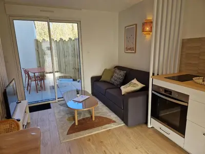 Coin salon dans l'établissement LE PATUREAU - Maison avec terrasse calme - idéale déplacements pro - Proche Nantes