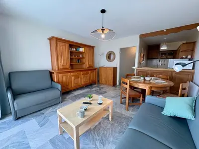 Coin salon dans l'établissement Appartement 1 chambre, 4 couchages, garage à Saint-Jean-de-Monts - FR-1-323-316