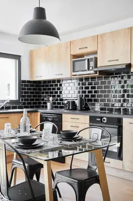 Cuisine ou kitchenette dans l'établissement New-York New-York : fibre Wifi/Linge/Parking