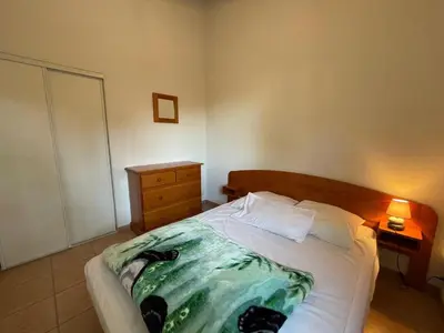 Un ou plusieurs lits dans un hébergement de l'établissement Maison 4-5 pers à Saint Jean de Monts avec piscine, proche plage et forêt - FR-1-323-478
