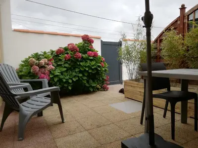 Balcon ou terrasse dans l'établissement Les Hortensias