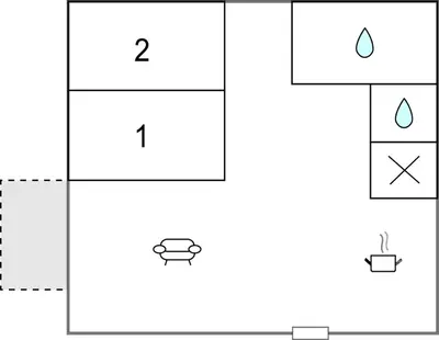 Plan de l'établissement 2 Bedroom Nice Apartment In Le Pellerin