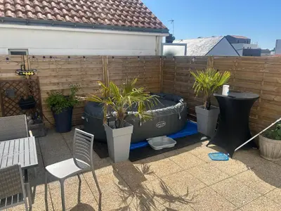 Terrasse ou espace extérieur de l'établissement Maison a étages bord de mer