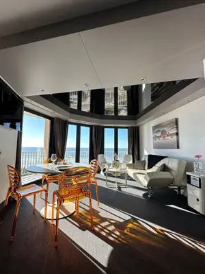 Coin salon dans l'établissement T2 La vue panoramique sur l'océan à 180