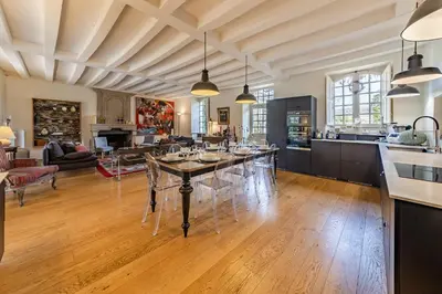 Coin salon dans l'établissement Les Rangeardières - Piscine - Familial