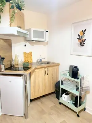 Cuisine ou kitchenette dans l'établissement Duplex neuf - à 5 min de Nantes