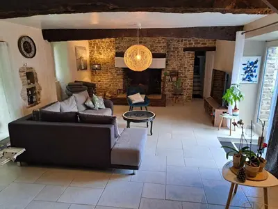 Coin salon dans l'établissement Un petit coin de paradis près de Rennes