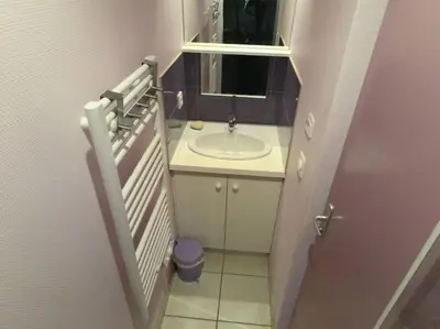 Salle de bains dans l'établissement Studio 2 personnes proche plage parking gratuit : 27