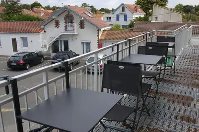 Balcon ou terrasse dans l'établissement Appart face mer, magnifique vue mer : Ile aux Moines