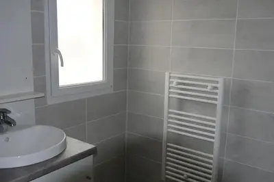 Salle de bains dans l'établissement Villa la garenne : Chausey