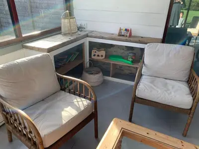 Coin salon dans l'établissement Maison de campagne en Vendée