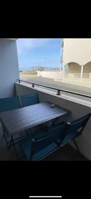Balcon ou terrasse dans l'établissement L’horizon bleu