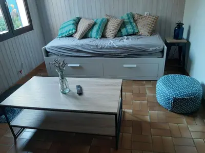 Un ou plusieurs lits dans un hébergement de l'établissement Maison lumineuse quartier calme la barre de monts