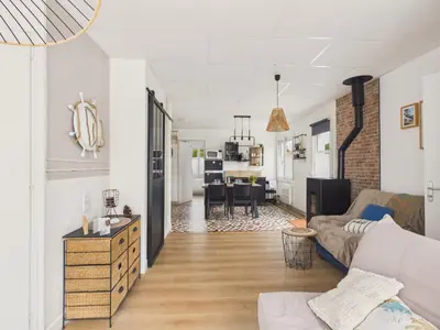 Coin salon dans l'établissement Appartement pour 4 avec grand jardin