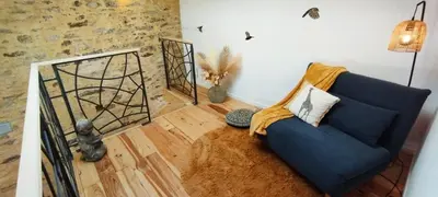 Coin salon dans l'établissement Maison avec hammam privé en option - Maison Mandala