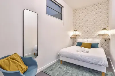 Un ou plusieurs lits dans un hébergement de l'établissement NOCNOC Loft L'atypique - 185m2 Centre de Nantes