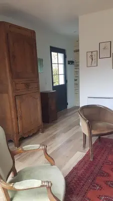 Coin salon dans l'établissement Nouveau gîte Beaulieu à Combree