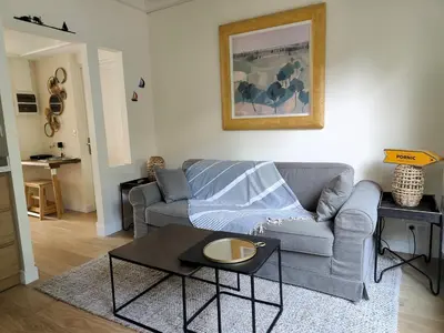 Coin salon dans l'établissement Pied à terre en bord de mer