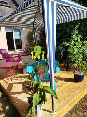 Jardin de l'établissement PORNICHET maison classée 3 étoiles à 700m plage a pieds