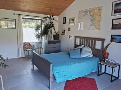 Coin salon dans l'établissement Charmante maisonnée à la campagne