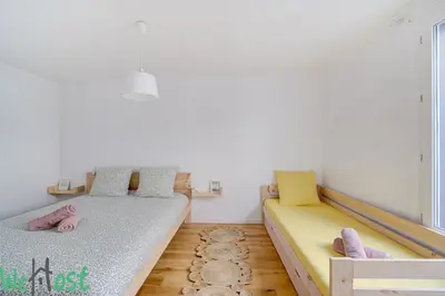 Un ou plusieurs lits dans un hébergement de l'établissement Scribe bleu1 Cosy & calme au cœur de Nantes