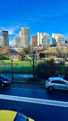 Vue générale sur Nantes ou vue de la ville depuis l'appartement