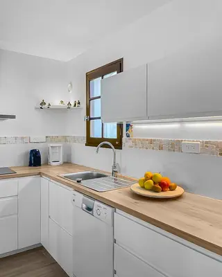 Cuisine ou kitchenette dans l'établissement Les Moussaillons