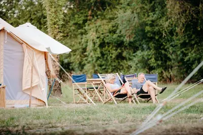 Clients de l'établissement Lodg'ing Nature Camp Anjou