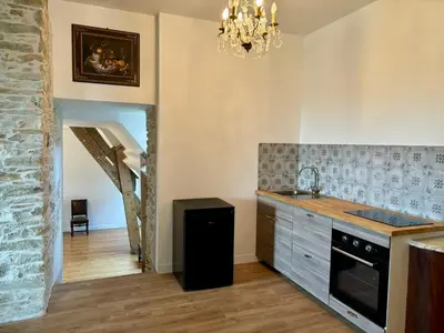Cuisine ou kitchenette dans l'établissement Château de la Pervenchère gîte des Cavaliers