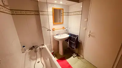 Salle de bains dans l'établissement Gite du Bois Passé