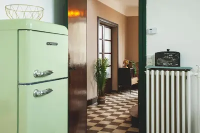 Cuisine ou kitchenette dans l'établissement Le Grand Bédier
