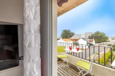 Balcon ou terrasse dans l'établissement Le Valentin - Appt proche des plages