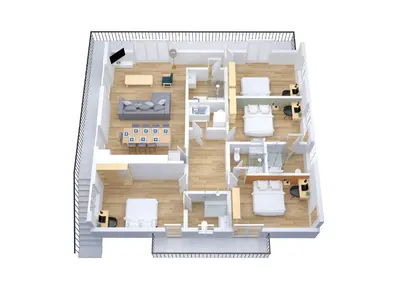 Plan de l'établissement Le Noyer - moderne - spacieux - parking